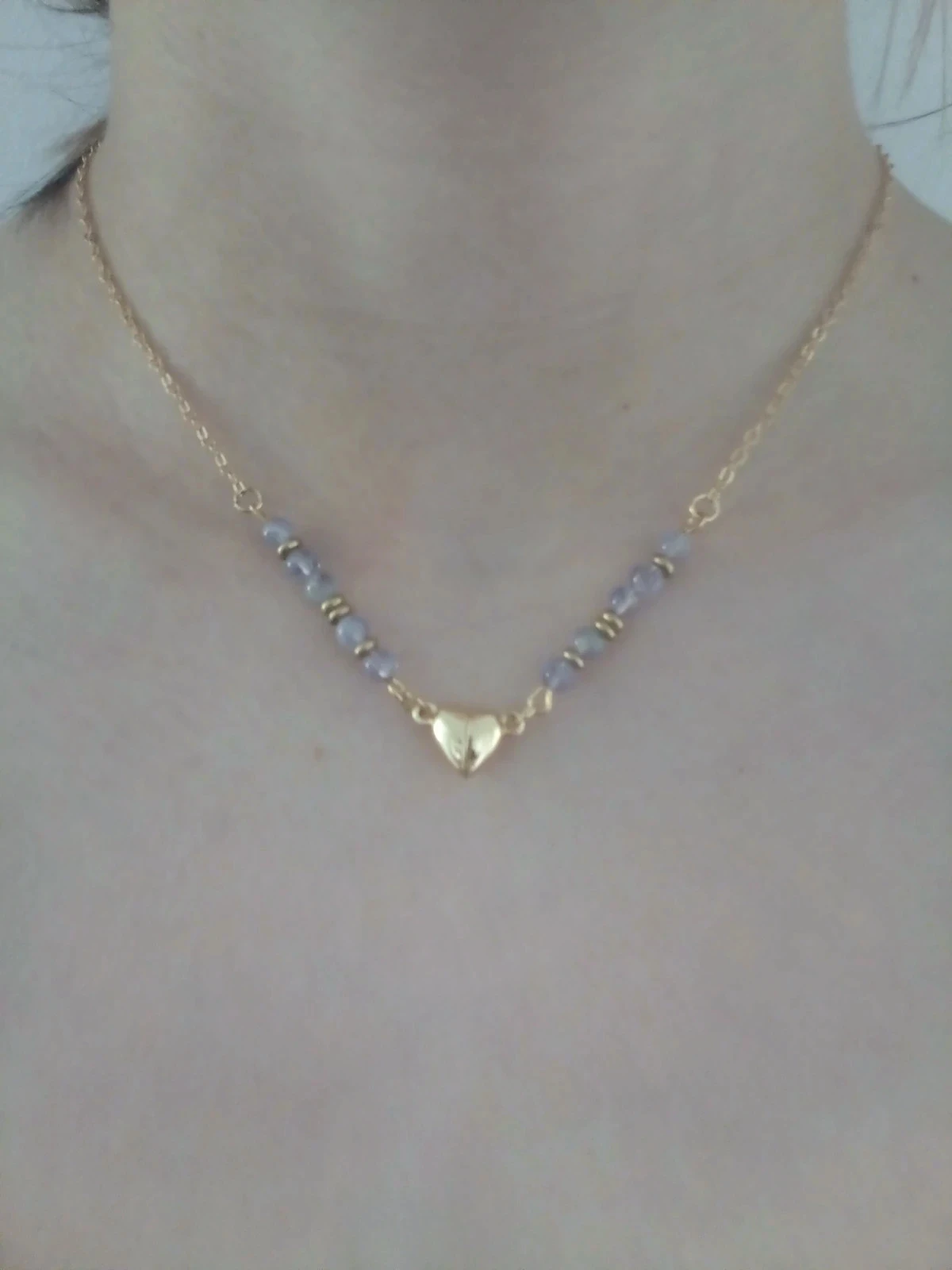 Collier bohème pierres améthyste 💜 . – photo 2